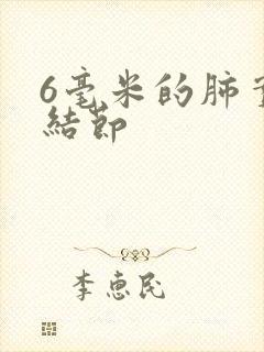 6毫米的肺实性结节