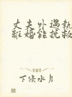 丈夫外遇执意要离婚能挽救吗