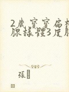 2岁宝宝扁桃体腺样体3度肥大