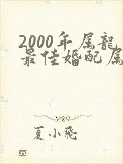 2000年属龙最佳婚配属相