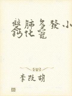 双肺多发小结节钙化灶封面