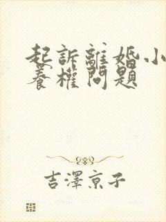 起诉离婚小孩抚养权问题