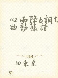 心雨降b调伴奏曲动态谱封面