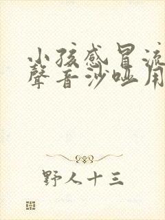 小孩感冒流鼻涕声音沙哑用什么药封面