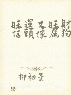 旺运又旺财的微信头像属狗