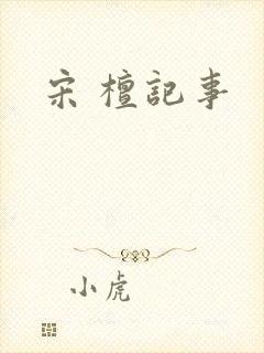宋 檀记事封面