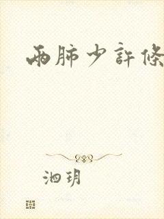 两肺少许条索影