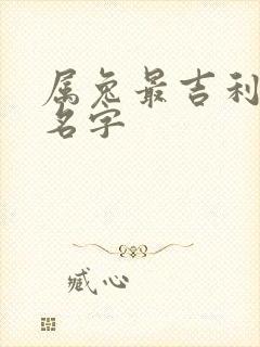 属兔最吉利旺财名字