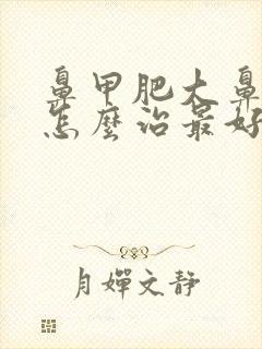 鼻甲肥大鼻窦炎怎么治最好