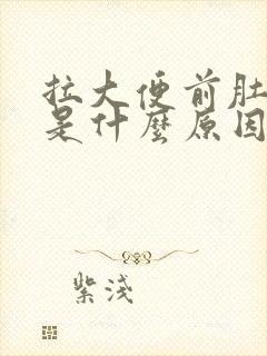 拉大便前肚子痛是什么原因