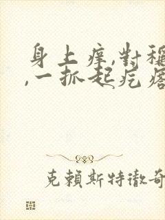 身上痒,对称痒,一抓起疙瘩