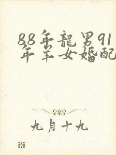 88年龙男91年羊女婚配