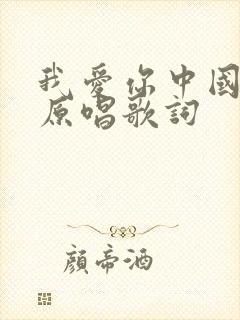 我爱你中国歌曲原唱歌词