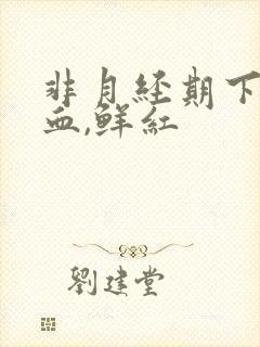 非月经期下体出血,鲜红