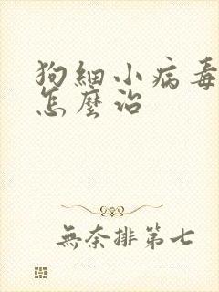 狗细小病毒感染怎么治