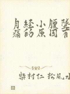 月经小腹坠胀疼痛的原因有哪些