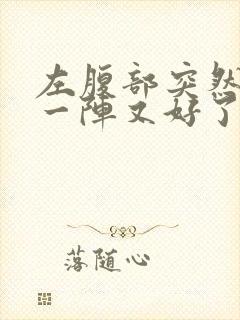 左腹部突然绞痛一阵又好了封面