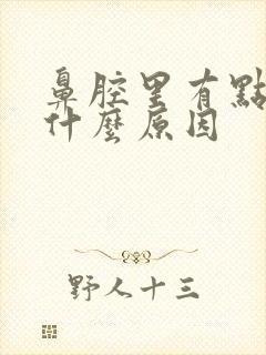 鼻腔里有点血是什么原因