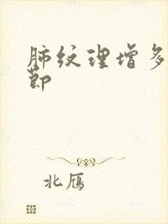 肺纹理增多小结节