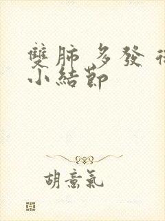 双肺 多发 微小结节