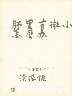 肺里有微小结节怎么办