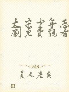 大宋少年志电视剧免费观看全集