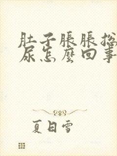 肚子胀胀总想拉尿怎么回事