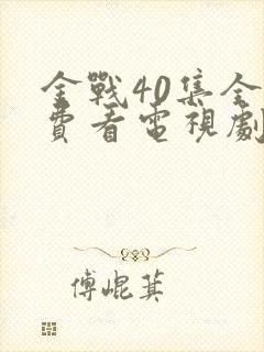 金战40集全免费看电视剧封面