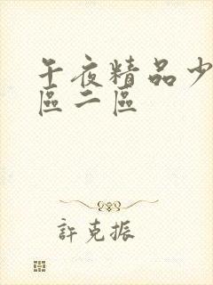 午夜精品少妇一区二区