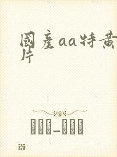 国产aa特黄大片封面