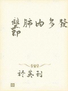 双肺内多发微结节