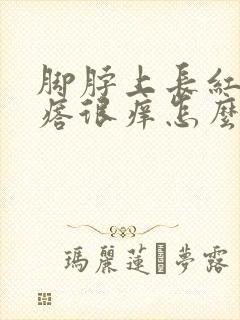 脚脖上长红色疙瘩很痒怎么回事