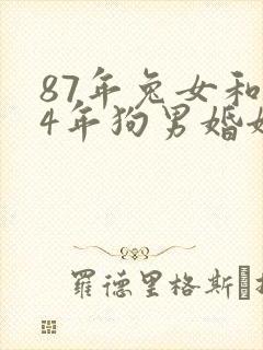 87年兔女和94年狗男婚姻