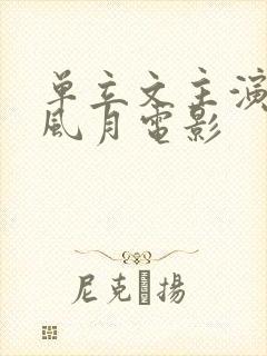 单立文主演过的风月电影封面