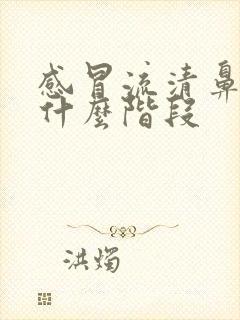 感冒流清鼻涕是什么阶段