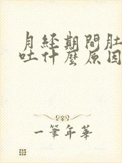 月经期间肚子疼吐什么原因