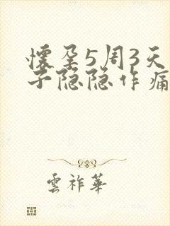 怀孕5周3天肚子隐隐作痛封面