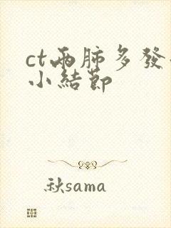 ct两肺多发微小结节