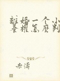 离婚一个小孩抚养权怎么判