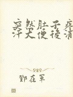 突然肚子疼出虚汗大便后消失