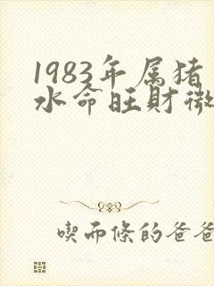 1983年属猪水命旺财微信网名封面