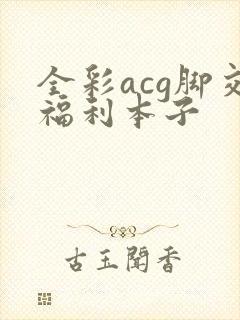 全彩acg脚交福利本子封面