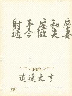 射手座和摩羯座适合做夫妻吗