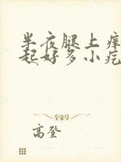 半夜腿上痒一抓起好多小疙瘩