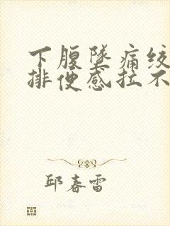 下腹坠痛绞痛有排便感拉不出封面