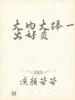 大肉大捧一进一出好爽封面