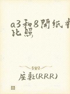 a3和8开纸对比照
