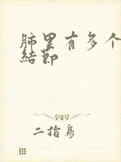 肺里有多个微小结节