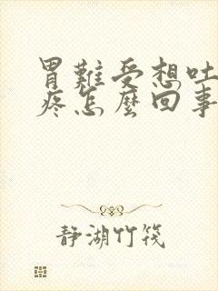 胃难受想吐小腹疼怎么回事封面