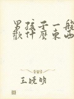 男孩子一般都喜欢什么东西